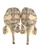 Manolo Blahnik Python Animal Print Sandals