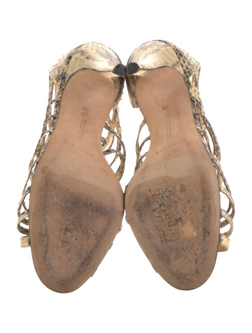 Manolo Blahnik Python Animal Print Sandals