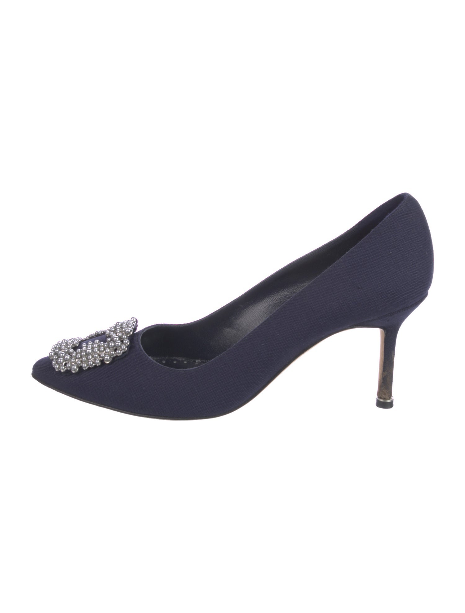 Manolo Blahnik Hangisi Canvas Pumps