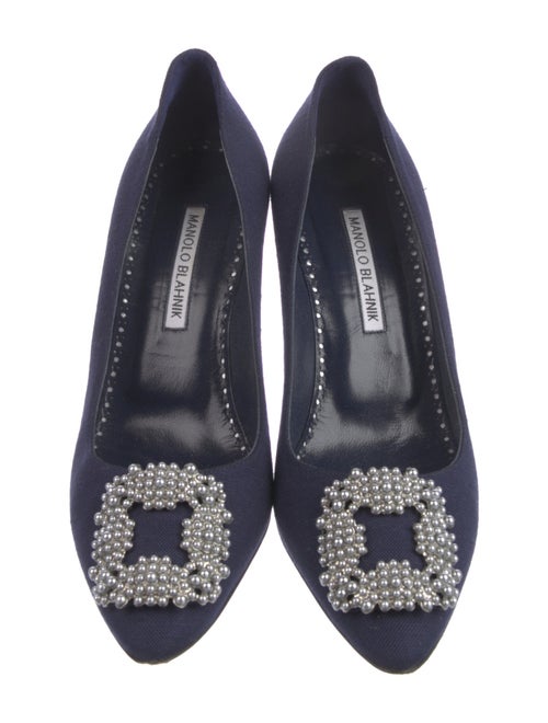 Manolo Blahnik Hangisi Canvas Pumps
