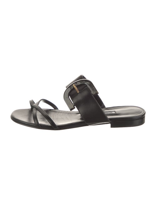 Manolo Blahnik Thalusa Susa Leather Slides