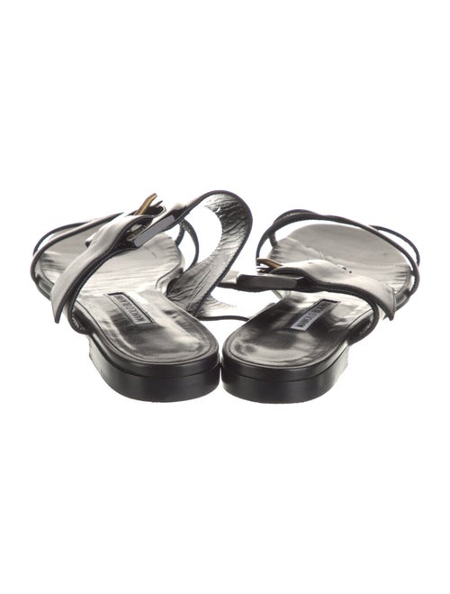 Manolo Blahnik Thalusa Susa Leather Slides