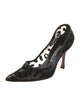 Manolo Blahnik Mesh Lace Pattern Pumps