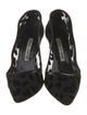 Manolo Blahnik Mesh Lace Pattern Pumps