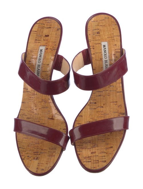 Manolo Blahnik Patent Leather Slides