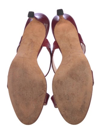 Manolo Blahnik Patent Leather Slides