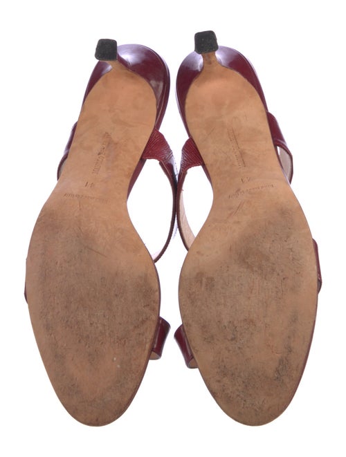 Manolo Blahnik Patent Leather Slides