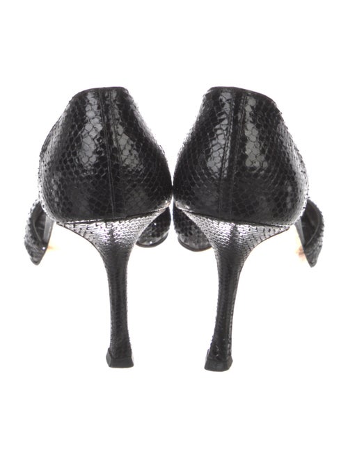 Manolo Blahnik Snakeskin Animal Print D'Orsay Pumps