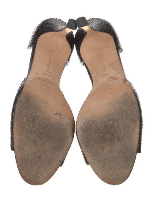 Manolo Blahnik Snakeskin Animal Print D'Orsay Pumps