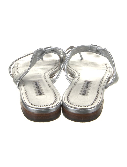 Manolo Blahnik Leather Slides