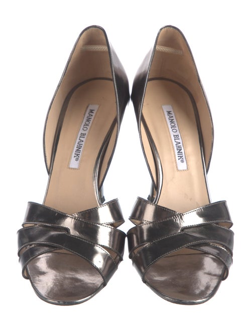 Manolo Blahnik Patent Leather Slingback Sandals