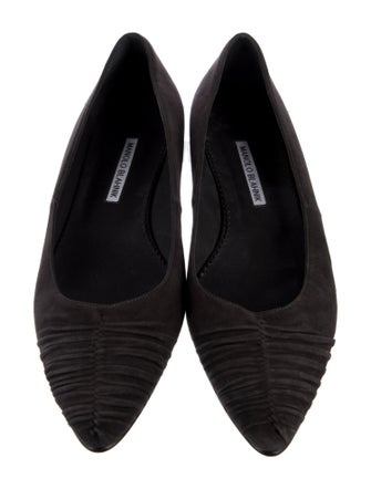 Manolo Blahnik Suede Flats