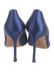 Manolo Blahnik Satin Crystal Embellishments Pumps
