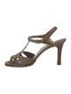 Manolo Blahnik Suede T-Strap Sandals