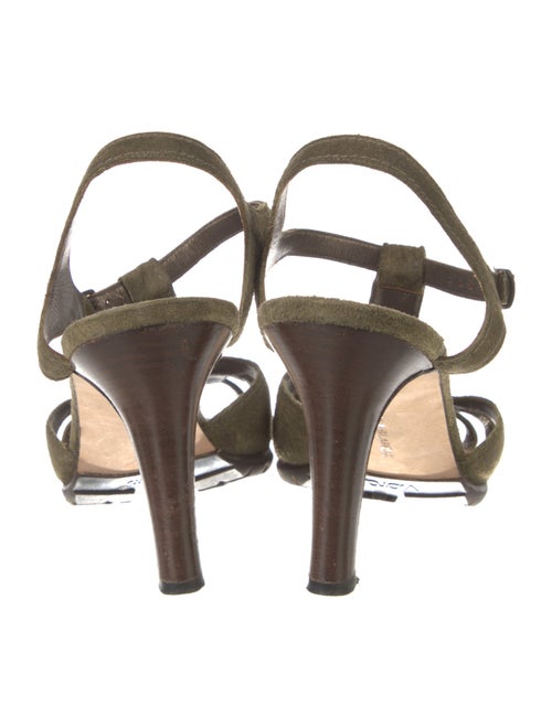 Manolo Blahnik Suede T-Strap Sandals