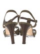 Manolo Blahnik Suede T-Strap Sandals