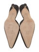 Manolo Blahnik Suede Lasercut Accents Mules