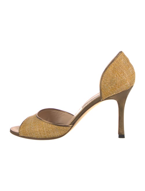 Manolo Blahnik Straw Sandals
