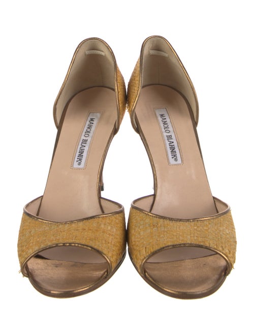 Manolo Blahnik Straw Sandals