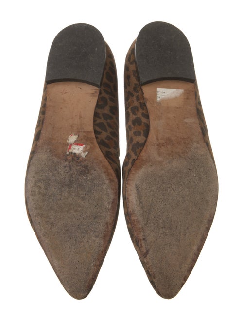 Manolo Blahnik Suede Animal Print Flats