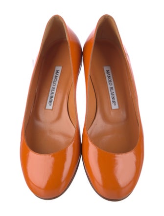 Manolo Blahnik Leather Ballet Flats