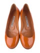 Manolo Blahnik Leather Ballet Flats