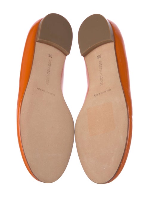 Manolo Blahnik Leather Ballet Flats