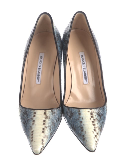 Manolo Blahnik Snakeskin Animal Print Pumps