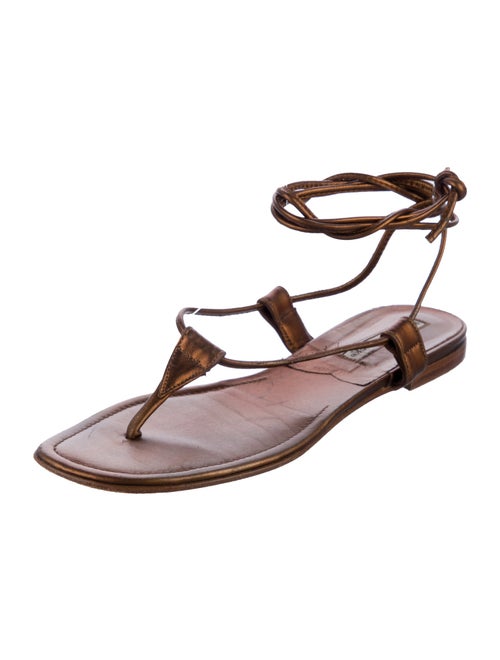 Manolo Blahnik Leather Gladiator Sandals