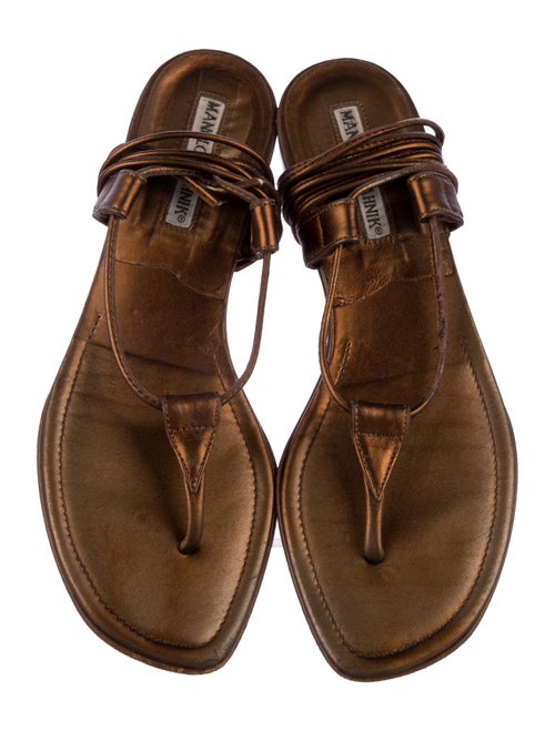 Manolo Blahnik Leather Gladiator Sandals