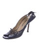 Manolo Blahnik Patent Leather Slingback Sandals