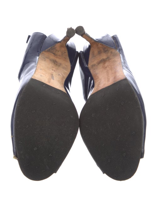 Manolo Blahnik Patent Leather Slingback Sandals