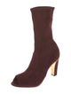 Manolo Blahnik Suede Sock Boots