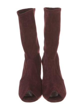 Manolo Blahnik Suede Sock Boots