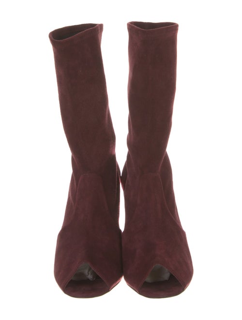 Manolo Blahnik Suede Sock Boots