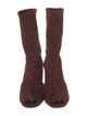 Manolo Blahnik Suede Sock Boots