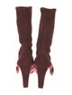 Manolo Blahnik Suede Sock Boots