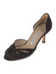 Manolo Blahnik Suede D'Orsay Pumps