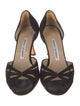 Manolo Blahnik Suede D'Orsay Pumps