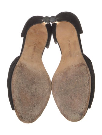 Manolo Blahnik Suede D'Orsay Pumps