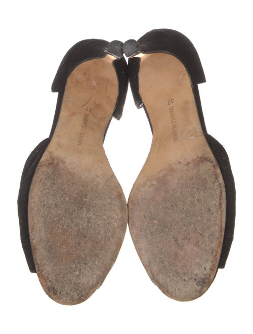 Manolo Blahnik Suede D'Orsay Pumps