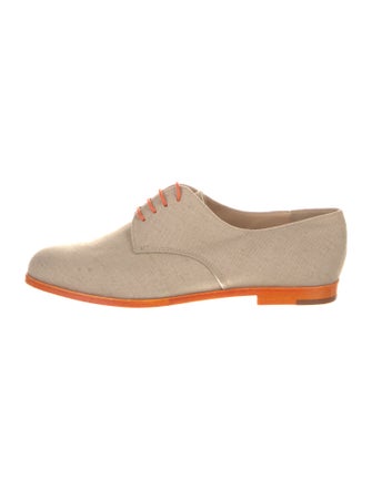 Manolo Blahnik Canvas Oxfords