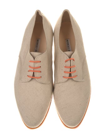 Manolo Blahnik Canvas Oxfords