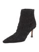 Manolo Blahnik Satin Beaded Accents Sock Boots