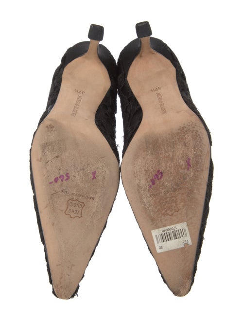 Manolo Blahnik Satin Beaded Accents Sock Boots