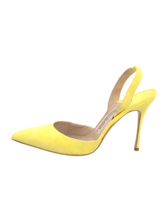 Manolo Blahnik Suede Slingback Pumps