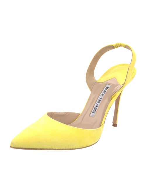Manolo Blahnik Suede Slingback Pumps