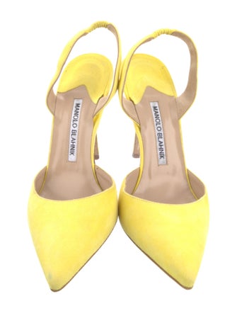 Manolo Blahnik Suede Slingback Pumps