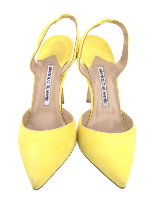 Manolo Blahnik Suede Slingback Pumps