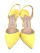 Manolo Blahnik Suede Slingback Pumps